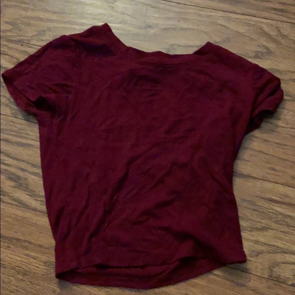 Burgundy crop top
